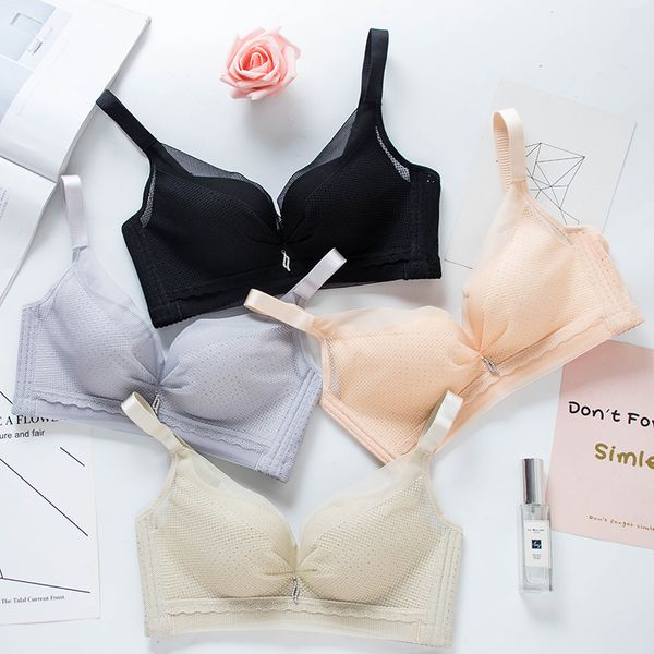 

push up bra bralette plus size lace bralette gathering fantastic underwire bra women thin cotton lingerie underwear b c cup, Red;black