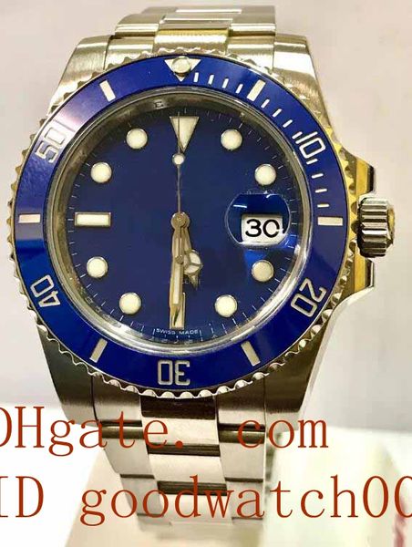 

2019 mens superlative 40mm blue ceramic bezel stainless blue glow 116619 116619lb asia 2813 movement mechanical automatic mens watches, Slivery;black