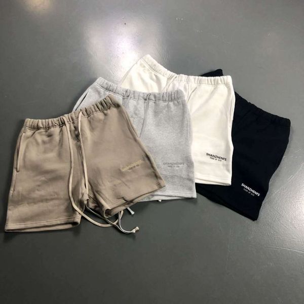 

european and american popular brand star celebrity inspired high street fashion essentials shorts cotton drawstring loose casual pants, White;black