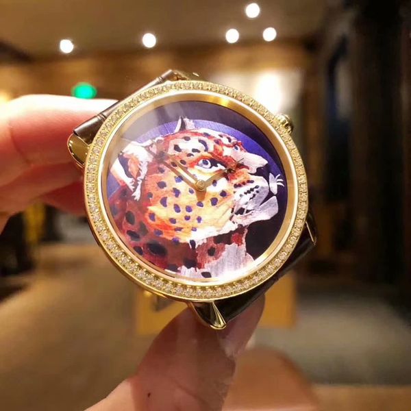 

fashion men watch automatic watch men leather mechanical watches man nice gift clock stainless steel case diamonds bezel watches, Slivery;brown