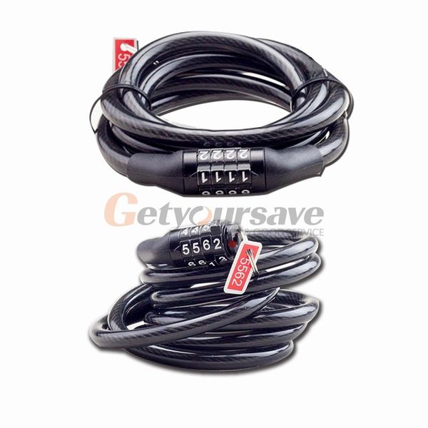 

1200 x 8mm cycling security cable 4-digit combination password bike bicycle lock