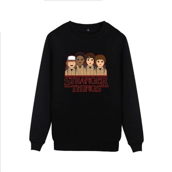 

streetwear hip hop harajuku толстовки странные вещи 2 монолитным толстовка высокого качества брендовая одежда для мужчин moletom мужчина для, Black