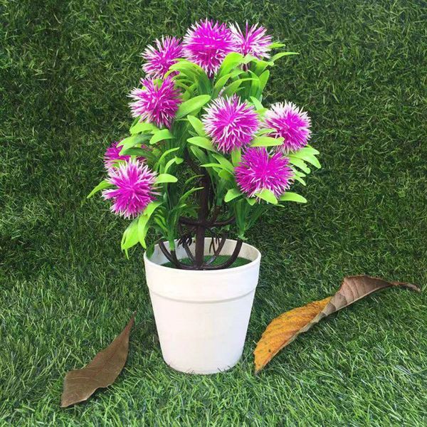 

fake flower bonsai pot plastic artificial potted plant home garden decoration