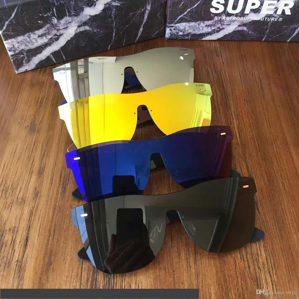 

sunglasses super by retrosuperfuture tuttolente flat silver mirror brand new with case, White;black