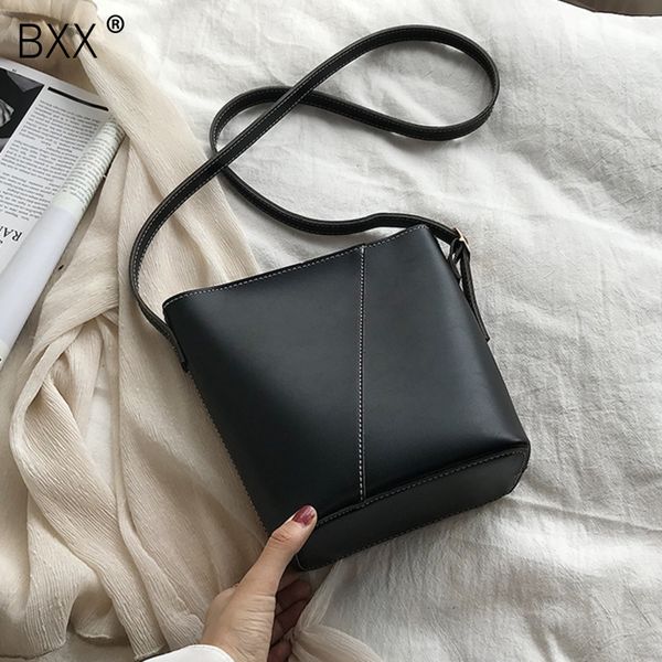 

bxx] pu leather crossbody large capacity bucket bags for women 2020 fashion shoulder messenger bag lady luxury handbags hk263