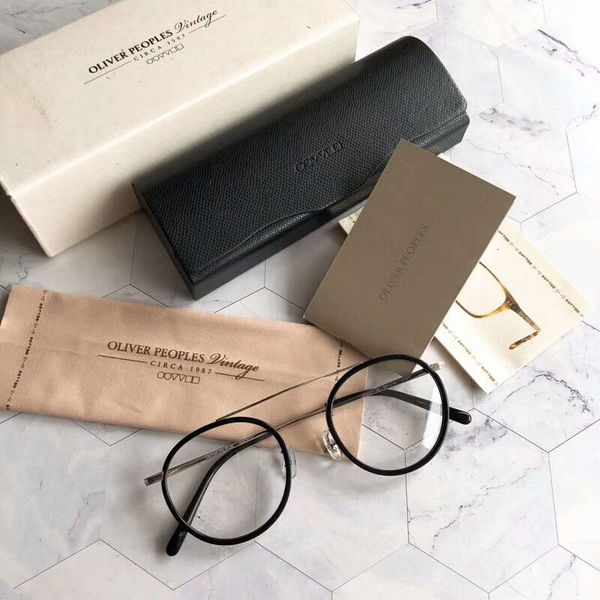 

wholesale-oliver peoples mp-3-xl round eyeglasses frame glasses 49/22/145 new wih boxoptical frame, Black