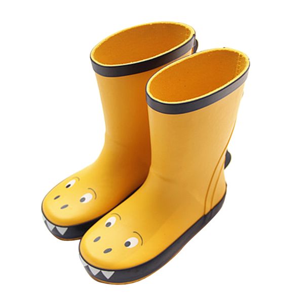 

dinosaur cartoon rain boots children' rain boots waterproof non-slip shoes, Black;grey
