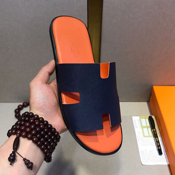 

Роскошные мужские дизайнерские слайды флип-флоп кожа плоский причинно Гладиатор