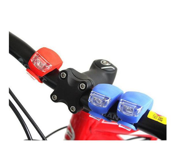 

bicycle cycling lamp silicone bike head light front rear wheel led flash bicycle light warning taillight 6 colors 2019 new