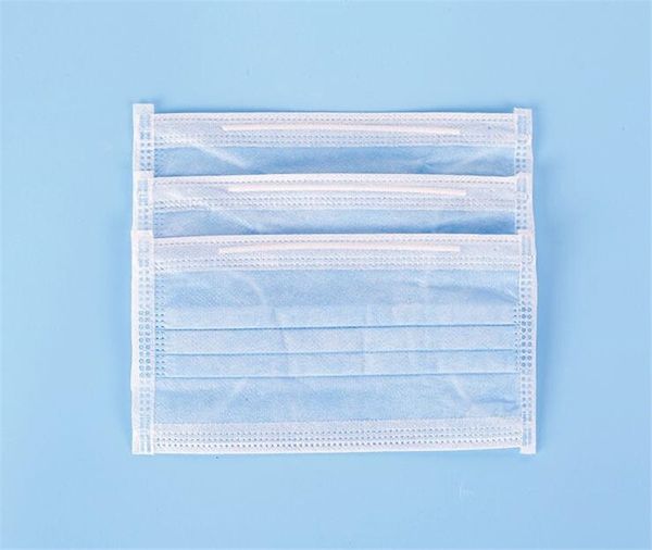 

dhl 0908 ship in stock new non woven 50 1pcs 3 ply facefor with elastic sleep mask earloop black blue 7lp7