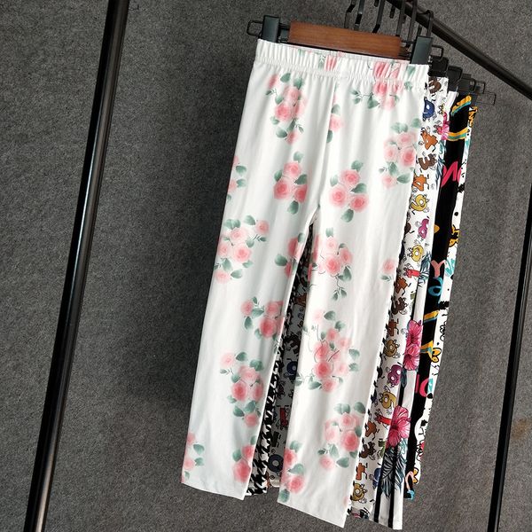 

children's cartoon leggings slim pants leggings panty panty for boys and girls casual striped floral pants, Blue