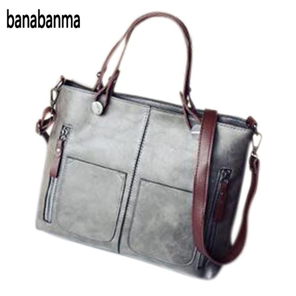 

banabanma women pu leather fashionable retro satchel cross body bag portable single-shoulder bag handbag crossbody zk30