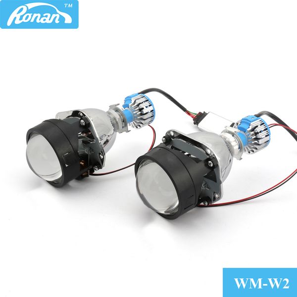 

ronan car styling mini 2.5 upgrade bi xenon projector lens retrofit diy h4 h7 headlamp lenses use led h1 white auto headlight