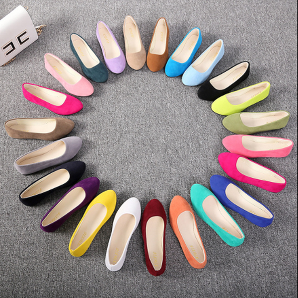 

plus size 35-43 women flats slip on flat shoes candy color woman boat shoes black loafers faux suede ladies ballet flats