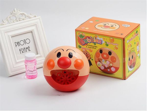 

60pc/lot bread superman bubble machine with light music electric bubble gun kid toys bubble children's educational interactive game toy