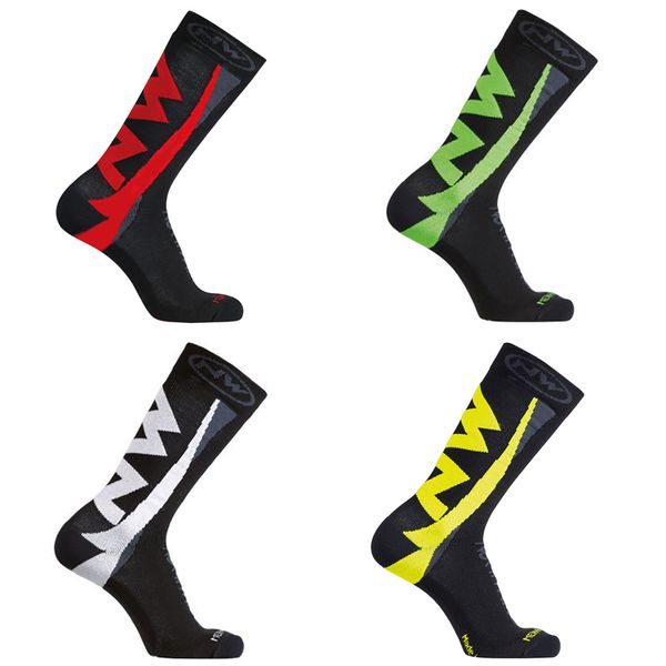

men's women cycling socks bicycle bike socks sweat-absorbent breathable riding sport, Black