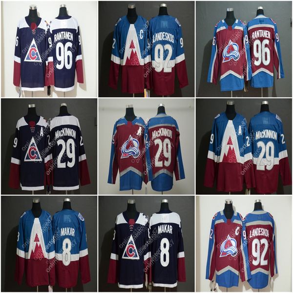 

colorado avalanche jerseys mikko rantanen 92 gabriel landeskog nikita zadorov nathan mackinnon philipp grubauer cale makar ice jersey, Black