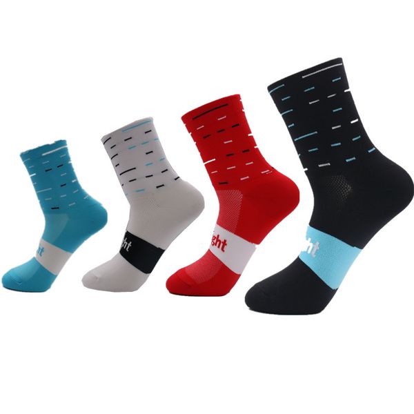 

2017 new cycling socks breathable men women sport socks 6 colors running marathon football bike bicycle, Black
