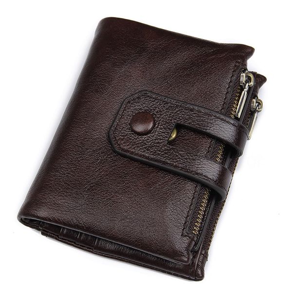 

nesitu vintage coffee real skin genuine leather women men wallets cowhide male purse m8442, Red;black