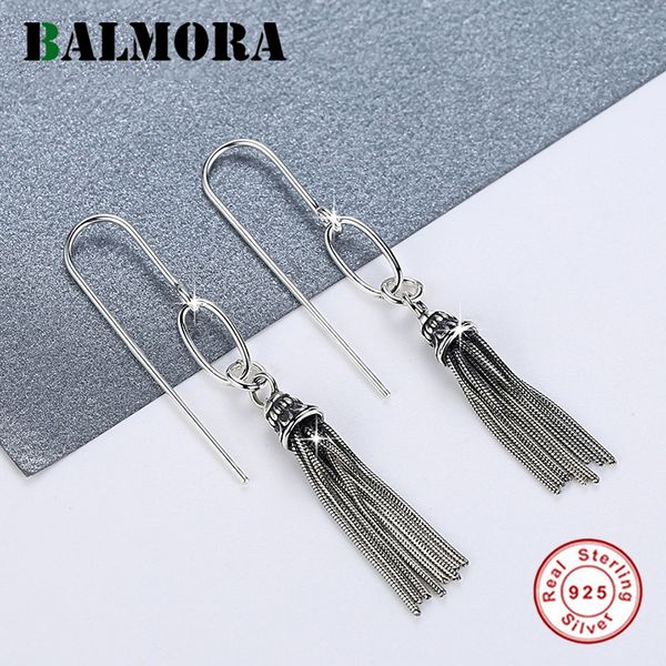 

balmora 925 sterling silver tassel long drop earrings for women party gift fashion sterling silver jewelry brincos jwdmle682, Golden