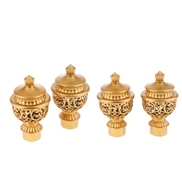 

4x curtain decorative pole ends living room drapery rail caps fit 28mm