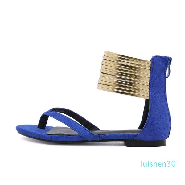 

women casual rome style flats women big size 40 41 sell summer sandals female l30, Black