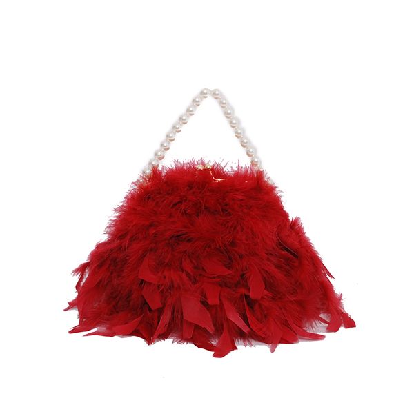 

lady feather evening bag party wedding luxury handbag new handbag chain tassel shoulder bag feather love day clutch shi
