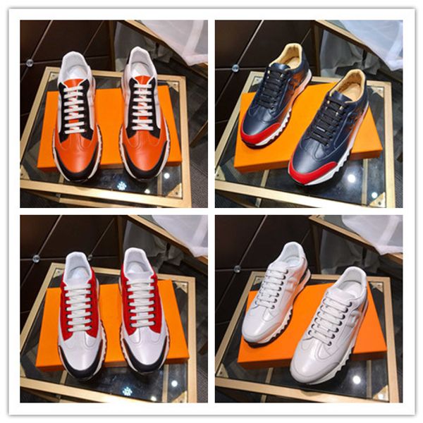 

high-end casual sports shoes imported from original calf leather material3, Black