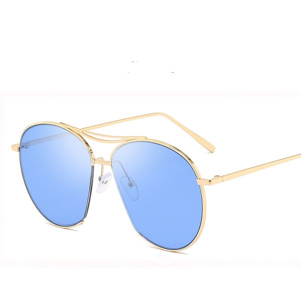 

new trend korean version of the same sunglasses fashion men's and women's gm sunglasses metal frame sunglasses, White;black