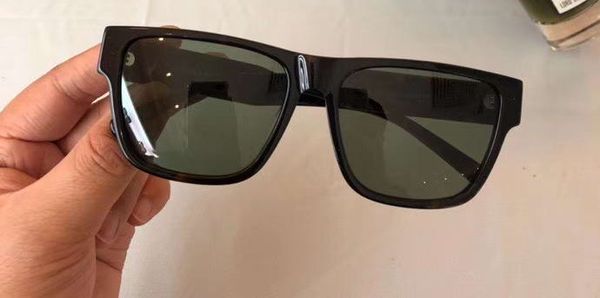 

men 4379 rectangle sunglasses havana green lens vintage sun glasses men sunglasses uv400 lens new with box, White;black