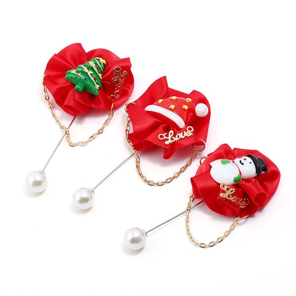 

new christmas brooch fashion christmas tree snowman brooch wholesale accessories, Gray