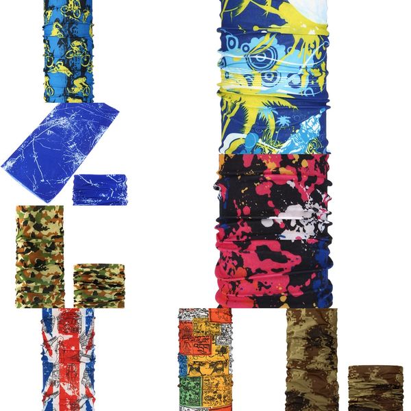 

3q3av high elastic outdoors tube bandana multi-functional outdoor scarf headband face mask headband fishing fishing buffs bandana scarflot, Black