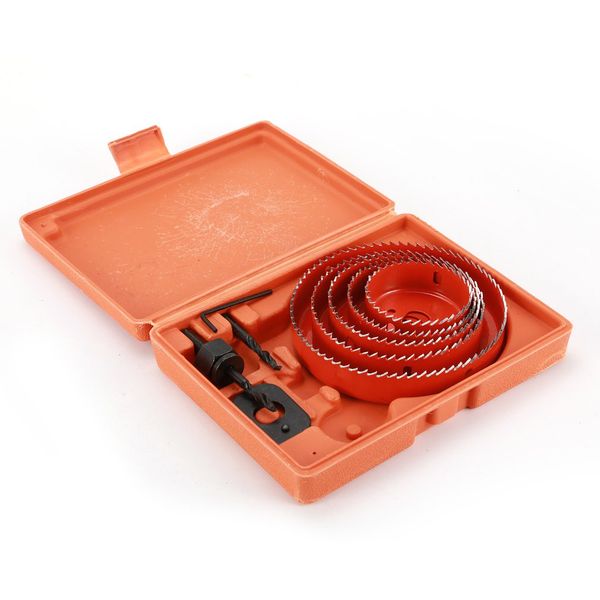 

5pcs drill bit set 64-127mm rotary tool hole saw kit woodworking opener cutter mandrel drilling holes accessories wood power