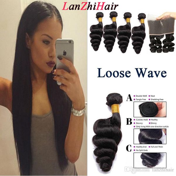 

бразильские сыпучие волновой человек утки волос с 13x4 lace фронтальным уха до уха full head natural color могут быть окрашена утками челове, Black;brown