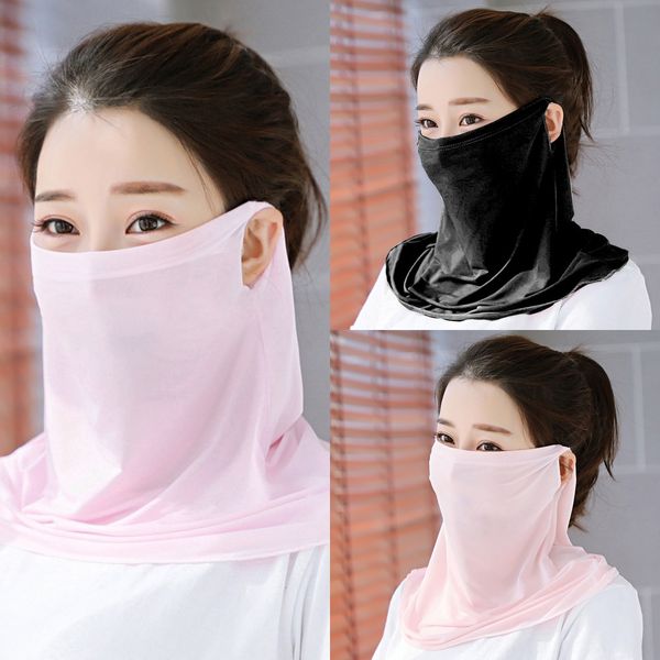 

7rj4g windproof fishing scarf neck summer collar sun protection cycling face seamless magic bandana mask breathable cycling scarf, Black