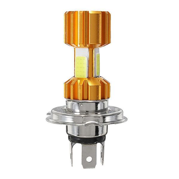 

2x universal lighting h4 led motor bike headlight bulbs dc 12v 18w led cob motorcycle lamp new light