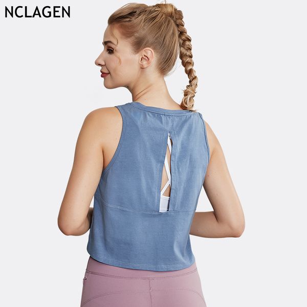 

sport shirt women yoga ladies running fitness clothing workout gym activewear breathable dry fit hole sexytank nclagen, White;red