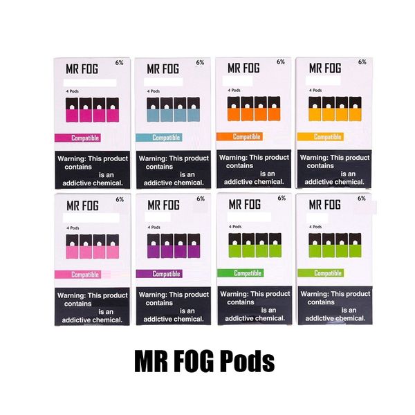 

New Arrval Mr Fog Pod Cartridge 1.0ml No Leaking Empty Cartridge Tank Compatible Battery Vape Pen Kit Vs 4X Sea