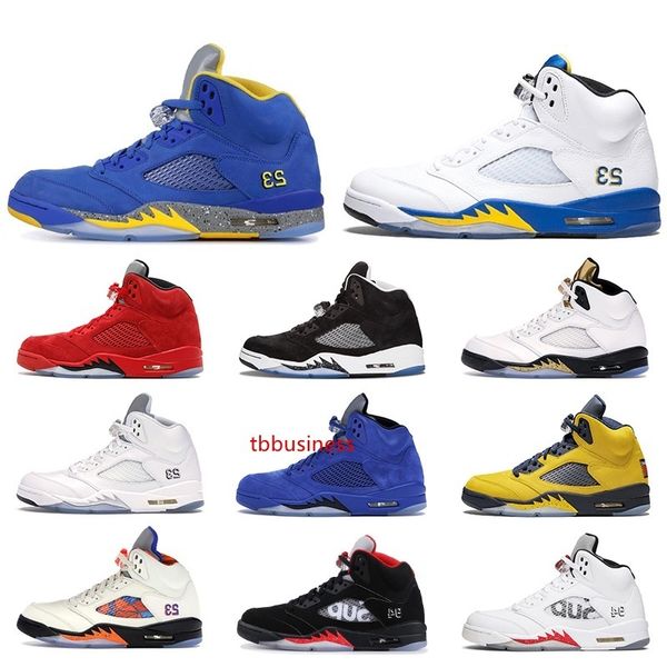 

2019 basketball shoes psg white laney white ice blue michigan 6 desert camo 5 5s sport sneaker trainers size 7-13