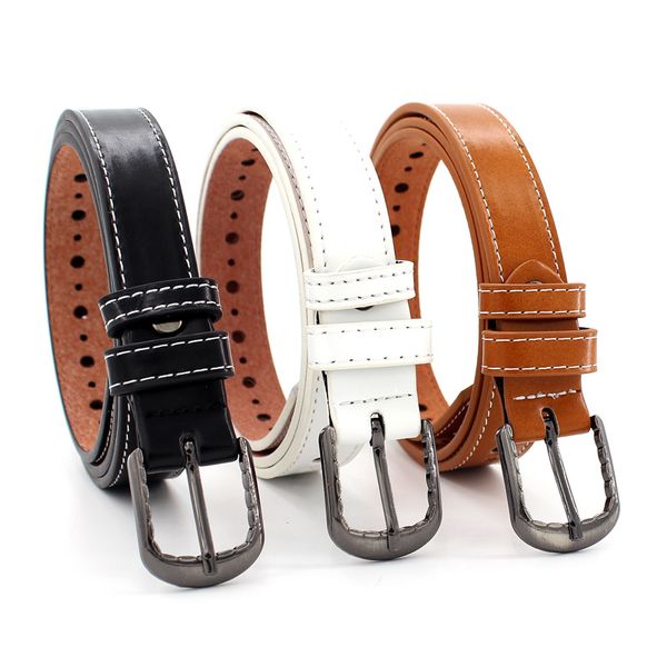 

women belts female decoration belts pin buckle leather belt ladies 2018 new casual waistband women belt ceinture cinto masculino, Black;brown