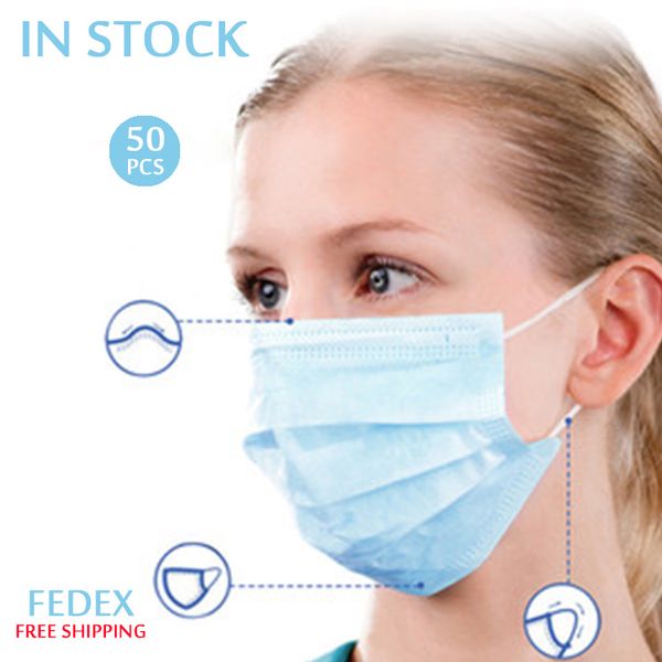 

одноразовые защитные маски пыль и брызгозащищенные маски одноразовые 3-слойные пылезащитные маски fda / ce сертификация fedex бесплатная дос