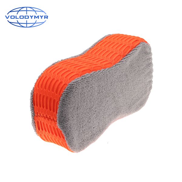 

microfiber 8 форма auto pad губка оранжевый и серый сверхпоглощающему автомобилей чистящие средства стиральные инструменты для детализация м