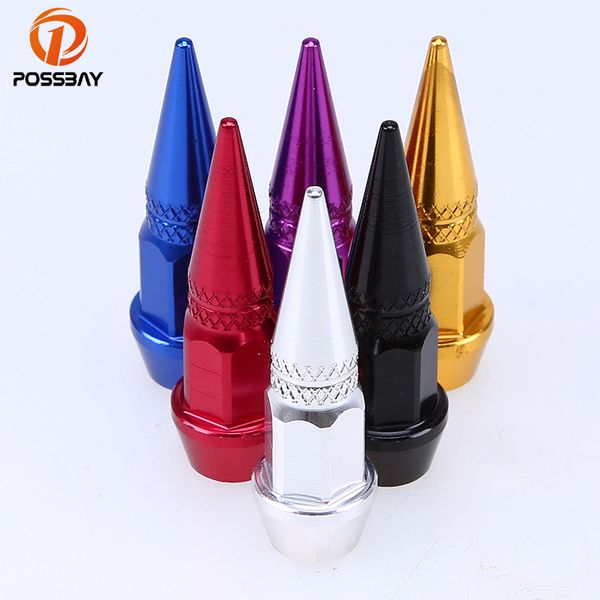 

possbay car tire valve caps aluminum wheels tyre valve cap cone spare tire cover for vw dust proof covers