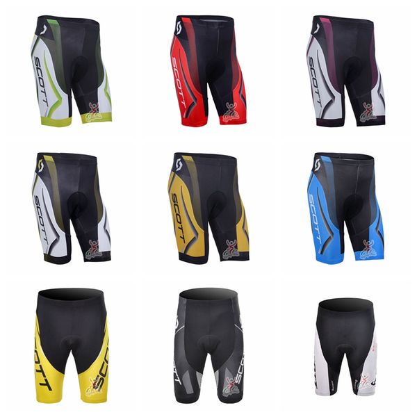 

scott team summer men's cycling polyester shorts mountain bike essential outdoor quick dry riding sports shorts q62718, Black