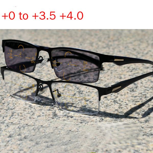 

fashion men women round frame progressive multifocal lens retro sun pchromic reading glasses outdoor sunglasses uv400 nx, White;black
