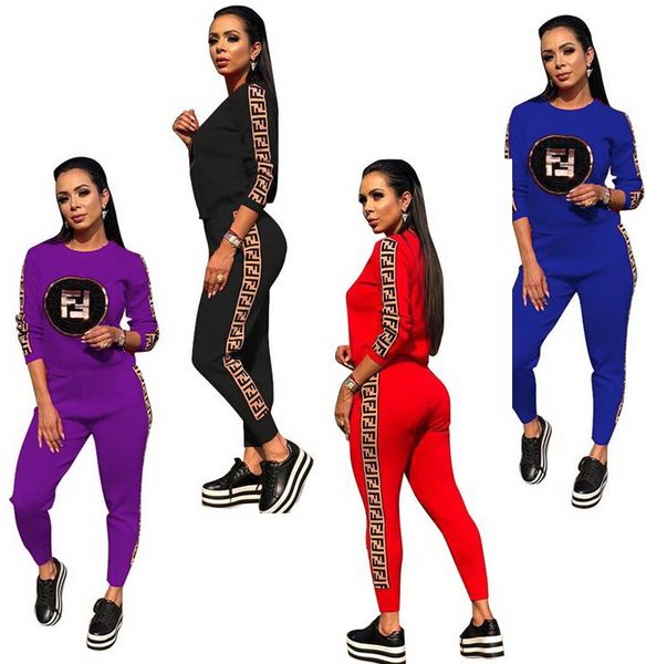 

wholesale women track suits letters print jogging jogger sets sports tracksuits sweat suits fashion sportswear ing, White