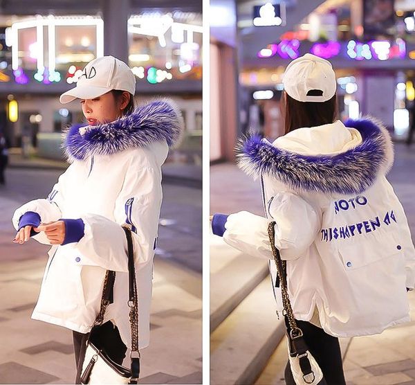 

2019 зима новй коѬейкий впђк боли воло воѬоник  коѬоким пђом лопаоб Black