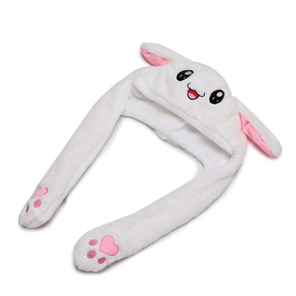

2019 winter cute cartoon rabbit earflap hat girls flannel air-bag ear-lifting cap toy warm hat cap birthday gift hat for girls 9, Blue;gray