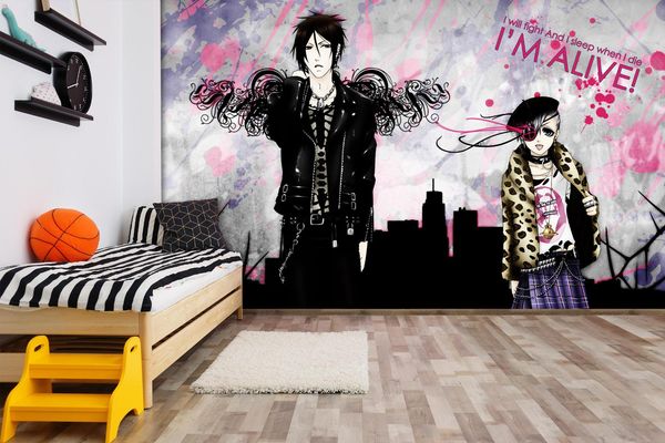 

self-adhesive] 3d black butler 21048 japan anime wall paper mural wall print decal murals