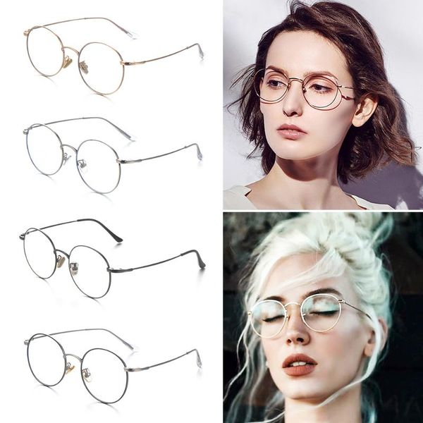 

computer glasses anti blue ray glasses blue light blocking optical eye spectacle uv blocking gaming filter round, Black